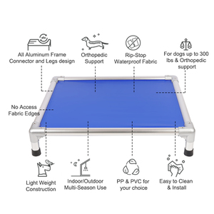 Tùy Chỉnh Bán Buôn Sang Trọng Có Thể Giặt Nhôm Khung Ánh Sáng Cao Pet Dog Cot Thiết Kế Tất Cả Các Mùa Không Thấm Nước Lớn Cao Giường Con Chó - Product Image 5