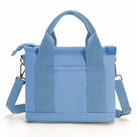 Sac fourre-tout pliable personnalisé de grande capacité, de haute qualité, en coton recyclé, avec fermeture éclair surdimensionnée