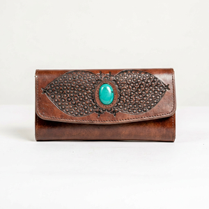Cartera de mano de cuero repujado hecha a mano LW, cartera de cuero con grabado, carteras de cuero elegantes, unisex, de poliéster, antirrobo, únicas - Product Image 1