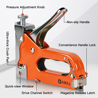 Agrafeuse Airaj robuste tout métal pour agrafes plates de 6 à 14 mm avec hauteur de pose réglable