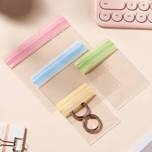 Sac à bijoux en PVC transparent, <span class=keywords><strong>pochette</strong></span> à fermeture éclair scellée, rangement transparent pour boucles d'oreilles, organiseur d'accessoires coloré, sac à fermeture élastique - Product Image 1