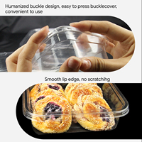 Boîte de rangement en blister personnalisée en matériaux recyclés RPET pour fruits, desserts et gâteaux, idéale pour les myrtilles, les tomates et les raisins