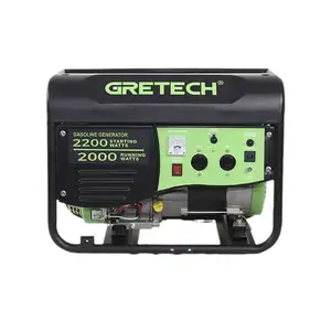 GRETECH JL250000 bonne vente 2 kv 4 temps marin 12v dc générateur d'essence portable silencieux