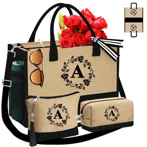 <span class=keywords><strong>Sac</strong></span> fourre-tout en jute cadeau <span class=keywords><strong>personnalisé</strong></span> pour mariage anniversaire plage vacances cadeau pour femmes <span class=keywords><strong>maman</strong></span> enseignants amis demoiselles d'honneur - Product Image 1