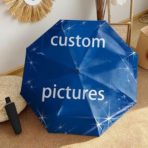 1 Parapluie Pliant Personnalisé Bleu Étoilé avec Photo, Sans Minimum de Commande, Ajoutez Votre Image, Cadeau, Commande Unique, Impression UV, Paraguas Personizado Art - Product Image 3