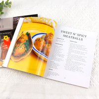 Pabrik cetak Cina OEM kustom kualitas tinggi penuh mewarnai Hardcover makanan Menu/resep/memasak pencetakan buku