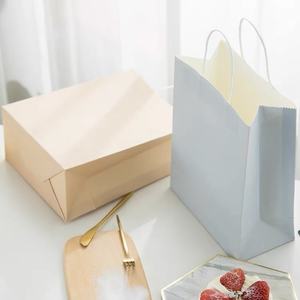 Bolsas de papel Kraft marrón para comida de panadería para llevar Café imprimió su propio logotipo - Product Image 6