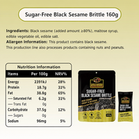 Biscuits croustillants aux céréales mélangées et au sésame noir NANFANG 160g, collation traditionnelle chinoise, cinq céréales noires