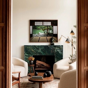 Mesa de té de escritorio de mármol Natural verde ojo de <span class=keywords><strong>gato</strong></span> superficie mármol <span class=keywords><strong>terraza</strong></span> Panel Villa Fondo pared Exterior pared piedra - Product Image 6