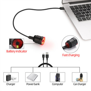 Luz trasera inteligente para bicicleta <span class=keywords><strong>de</strong></span> montaña y carretera, sensor <span class=keywords><strong>de</strong></span> freno, resistente al agua, luz trasera <span class=keywords><strong>de</strong></span> seguridad para ciclismo - Product Image 4