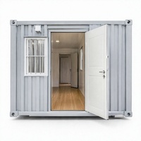 Maison conteneur préfabriquée en acier respirant, démontable, à assemblage rapide, emballage plat, extensible, portable, pour bureau, maison ou magasin