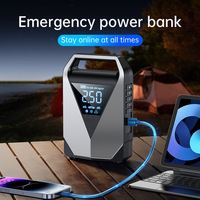 LD12 Démarreur de batterie portable tout-en-un, charge rapide, alimentation d'urgence pour voiture, pompe à air gonflable multifonction, motos