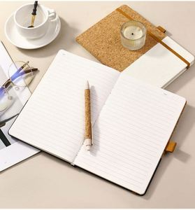 Ensemble cadeau de carnet en liège écologique Maxfree avec stylo, logo personnalisé, papeterie promotionnelle pour le bureau, l'école et les entreprises - Product Image 3