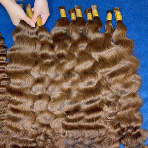 Vente en gros d'extensions de cheveux humains vierges vietnamiens bruts non transformés naturels lâche vague profonde italien Curl Super Wave 8 pouces ruban - Product Image 2