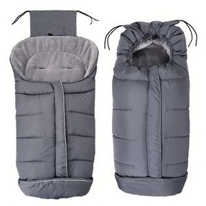 Sac de couchage chaud pour enfants et nourrissons, automne-hiver, avec fermeture éclair, imperméable, coupe-vent, pour poussettes et landaus - Product Image 4