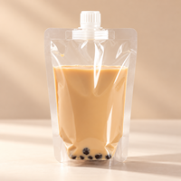 Pochette transparente à bec verseur pour emballage de boissons liquides (lait, thé, jus) 50ml 100ml 150ml 200ml 250ml 300ml