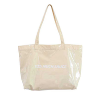 Sac fourre-tout transparent en PVC pour l'été, sac à main de plage transparent effet gelée, sac de shopping étanche grande capacité, sac de plage