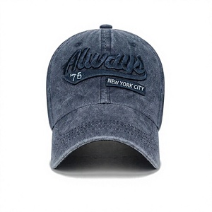 Casquettes de baseball vintage en denim 100 % coton brodé en 3D avec boucle métallique, style sportif pour hommes et femmes, mode urbaine - Product Image 1