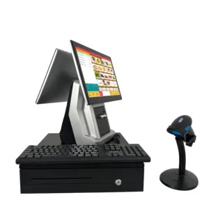 Touchscreen Pos-Systeem Met Dubbel Scherm 15.6 "Touch Pos-Terminal Kassa Restaurant Pos-Systeem