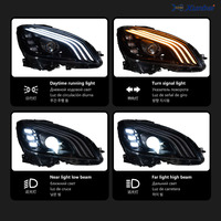 Faros LED XUNBAI Plug and Play Estilo Maybach 12V 60W para Mercedes W204 2007-2010 C180 C200, Luces de Circulación Diurna y Direccionales, Ajuste Directo, Actualización