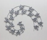 GRIS MÉTAL OISEAU ART MURAL