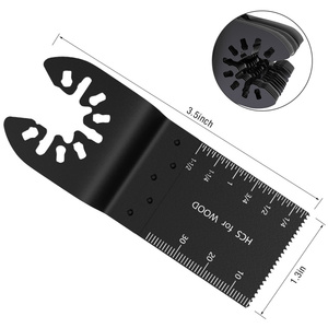 Lames de scie <span class=keywords><strong>oscillante</strong></span> pour bois/fer, 1 pièce, lames multi-outils bimétalliques à dégagement rapide, compatibles avec Porter Cable/Rockwell/Black - Product Image 2