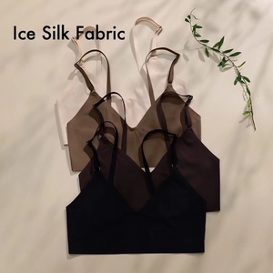 Conjunto de lencería para mujer, <span class=keywords><strong>sujetador</strong></span> inalámbrico con corte láser y bragas con espalda en T, camiseta sin mangas transpirable sin costuras a prueba de golpes para Yoga <span class=keywords><strong>deportivo</strong></span> - Product Image 3