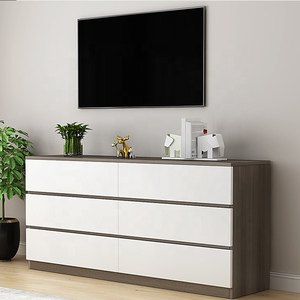 <span class=keywords><strong>Commode</strong></span> de Luxe en Bois Moderne Laqué Blanc pour Chambre à 6 Tiroirs - Product Image 2