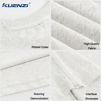 Débardeur surdimensionné personnalisé Kuenzi avec logo, manches courtes, 100% coton, 240GSM, poids lourd, pour femmes