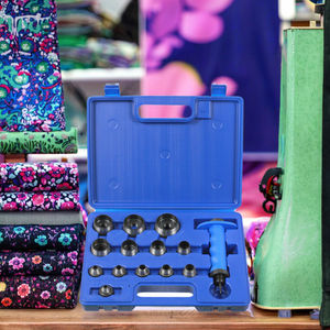 Perforateur à tête interchangeable 14 pièces en acier à haute teneur en carbone pour cuir épais, outils de bricolage pour ceintures, personnalisable, boîte en plastique OEM, outils à main - Product Image 3