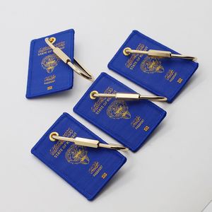 Porte-clés tissé durable personnalisé avec broderie premium, style passeport Koweït, avec connecteur à vis en laiton pour souvenirs du Moyen-Orient - Product Image 4