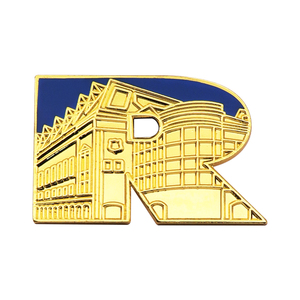 Insigne en métal personnalisé plaqué or Alphabet Logo bas quantité minimale de commande émail doux Broche Anime Thème Souvenir Collier décoratif Aiguille pour Cadeaux - Product Image 1