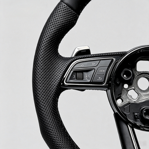 Volant en cuir Nappa et fibre de carbone personnalisé pour Audi A6, A3, RS6, A7, Q7, S7, A4, A8, S8, RS <span class=keywords><strong>Sportback</strong></span>, S-Line (2018-2025) - En stock - Product Image 4