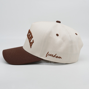 Tùy chỉnh 3D thêu logo 5 Bảng điều chỉnh Mens cong vành Bill k một khung a-frame 2 tone Snapback Snap lại bóng chày gorras mũ nón - Product Image 2