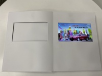 Carte blanche à rabat personnalisée à couverture rigide de 7 pouces Ips Brochure vidéo Album de livre pour Module de brochure vidéo à écran LCD