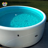 Piscine gonflable ronde OEM Drop Stitch pour jardin, intérieur et extérieur, 5 tailles, CE EN ISO, couleur et logo personnalisés