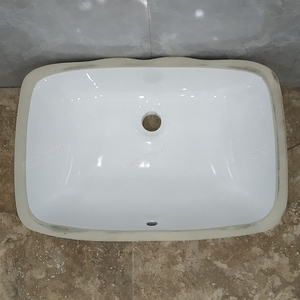 Fabriqué en Chine Prix bon marché Salle de bains européenne <span class=keywords><strong>sous</strong></span> le lavabo évier rectangulaire en céramique <span class=keywords><strong>sous</strong></span> le lavabo - Product Image 2