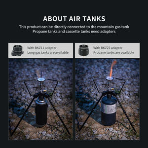 Adattatore per Bombole di <span class=keywords><strong>Gas</strong></span> da Campeggio Campingmoon con Logo Personalizzato, Convertitore per Valvole di <span class=keywords><strong>Gas</strong></span> Butano per Uso Esterno - Product Image 2