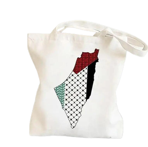 Bolso de mano de lona de algodón con bandera palestina grande con logotipo personalizado, productos de <span class=keywords><strong>Palastine</strong></span>, bolsa de regalo con banderas palestinas gratis - Product Image 3