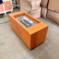 Table de feu au propane en acier Corten OEM ODM pour extérieur, idéale pour le jardin
