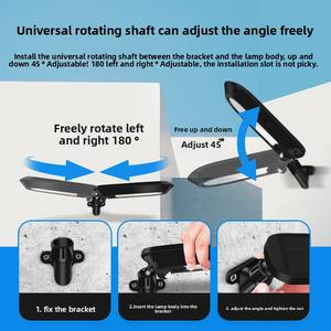 Lampe solaire murale de sécurité LED étanche IP65 en ABS, télécommandée et à intensité variable, lumière du jour 6000K, angle de faisceau 120° - Product Image 6