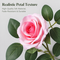 Guirnalda Floral Artificial de Rosas Austin Real Touch con Hojas Verdes de 1.8M para Decoración de Bodas, Paredes, Hogar y Fiestas