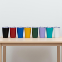 Gobelet isotherme personnalisé en acier inoxydable à double paroi, tasse à café avec couvercle anti-déversement, classique, pour voyage, 13/18 oz, OEM ODM, cadeau écologique