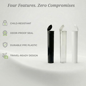Tubes en plastique PP personnalisés de 116 mm, résistants aux enfants, avec étiquettes autocollantes en papier, capuchon CR inviolable - Product Image 2