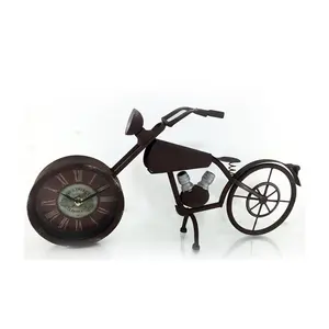 Metallo arte decorazione moto bici esportatori tavolo in ferro orologio decorativo per la decorazione della casa