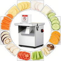 Compacte commerciële groente- en fruit snijmachine motor 220V Laag geluidsniveau voor onafhankelijke restaurants Fruitverwerking Groentesnijder