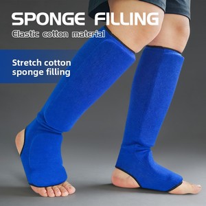 Protectores de Espinilleras Universales para Boxeo, Protectores de Pies para Taekwondo, Protectores de Piernas de Algodón para MMA y Sanda, Espinilleras Profesionales - Product Image 3