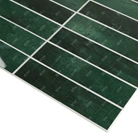 Ventes chaudes : Mosaïque autocollante SPC vert foncé style Zellige espagnole faite à la main pour crédence de cuisine
