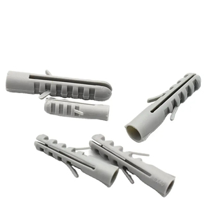 plastic expand tube wall plug grey expansion nail wall anchor nylon hammer drive pin