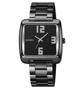 Đồng hồ đeo tay nam kim loại cổ điển mặt vuông đính kim cương sang trọng mạ vàng quartz giá rẻ <span class=keywords><strong>Qoq</strong></span> Skmei 2139 - Product Image 4